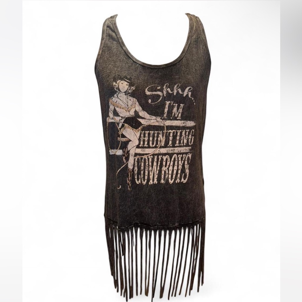 country concert tank "Shhh I'm
Hunting Cowboys"